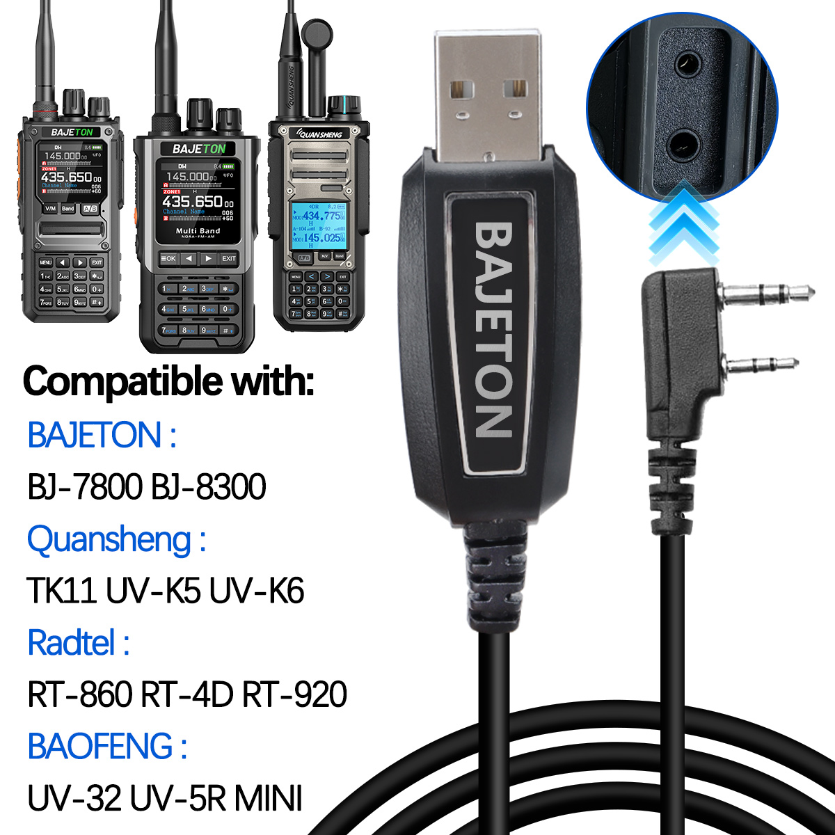 Usb Hub - BAJETON Walkie Talkie USB Programming Cable