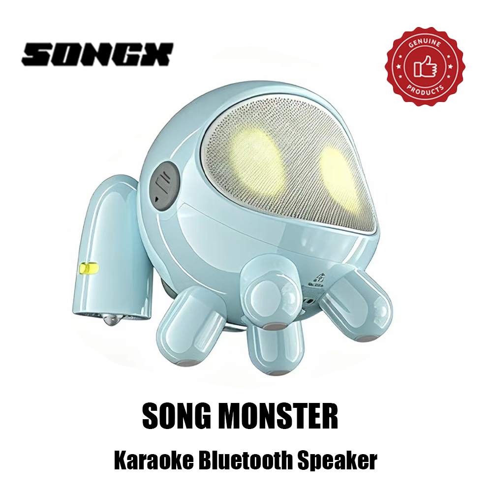 Bluetooth Speaker - SONGX SONGMONSTER Cute Robot Karaoke Bluetooth