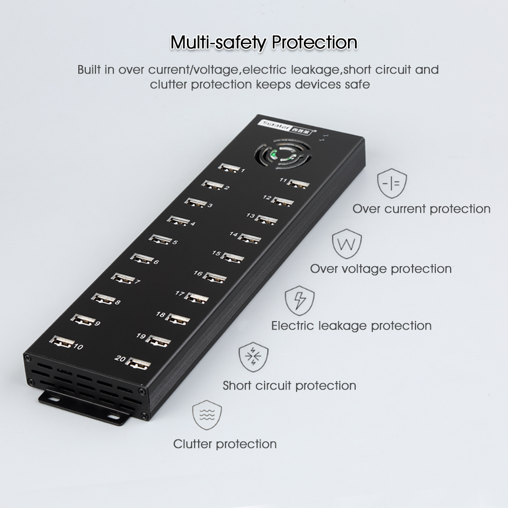 Sipolar A-805P 20 Port USB 2.0 - огляд і ціна Usb Hub