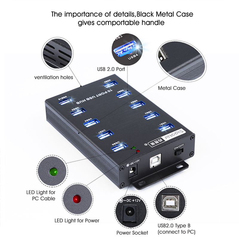 Sipolar Usb Desk Hub A-300 10  - огляд і ціна Usb Hub