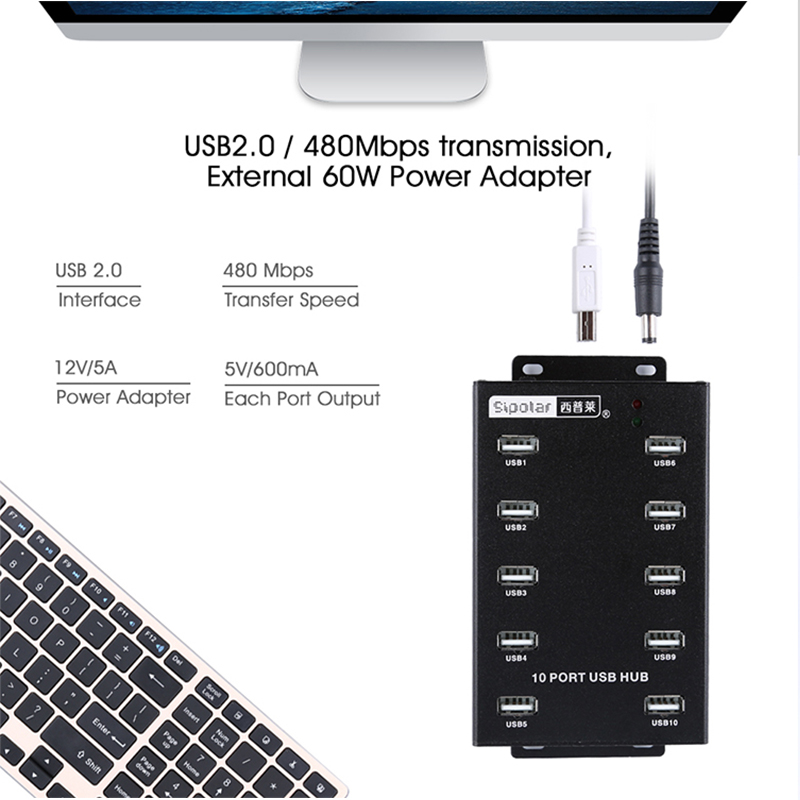 Sipolar Usb Desk Hub A-300 10  - огляд і ціна Usb Hub