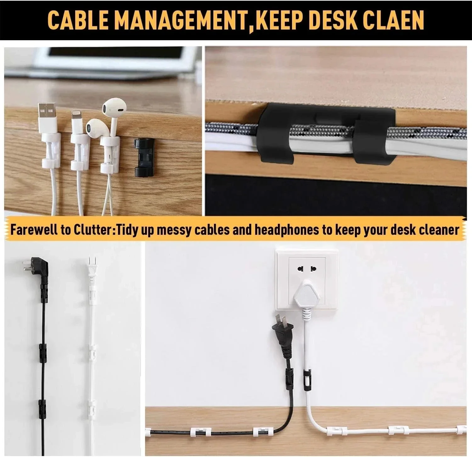 Cable Clips Organizer Drop Wir - огляд і ціна Cable Organizer