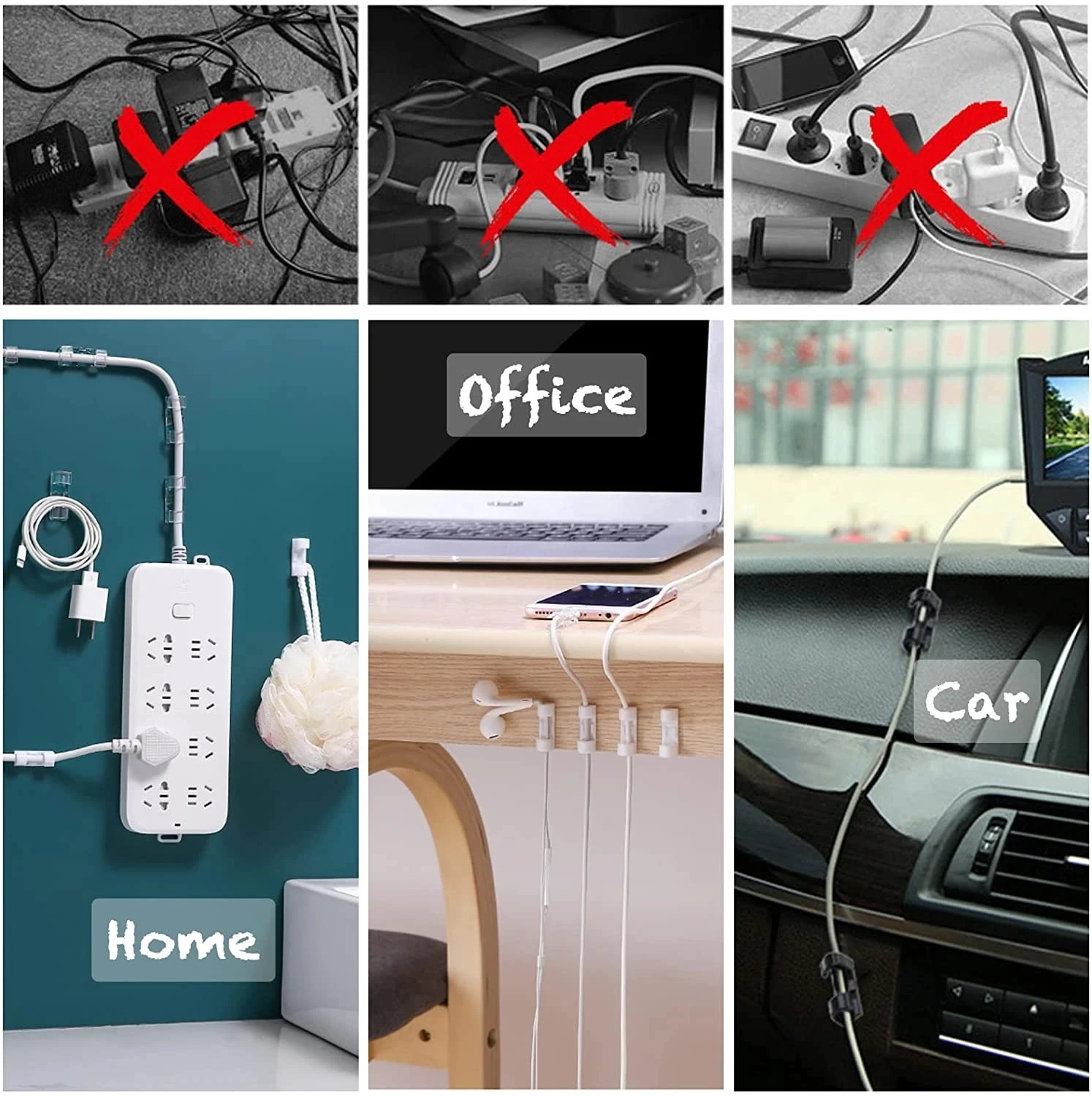 small Cable Organizer Clips Wi - огляд і ціна Cable Organizer