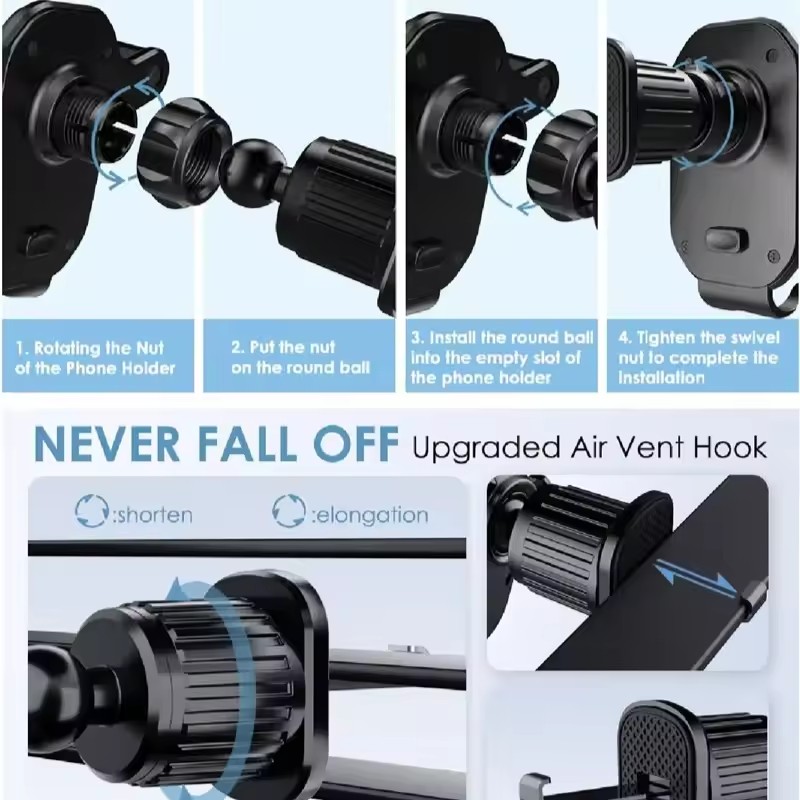 Universal Car Hook Base Phone  - огляд і ціна Usb Charger
