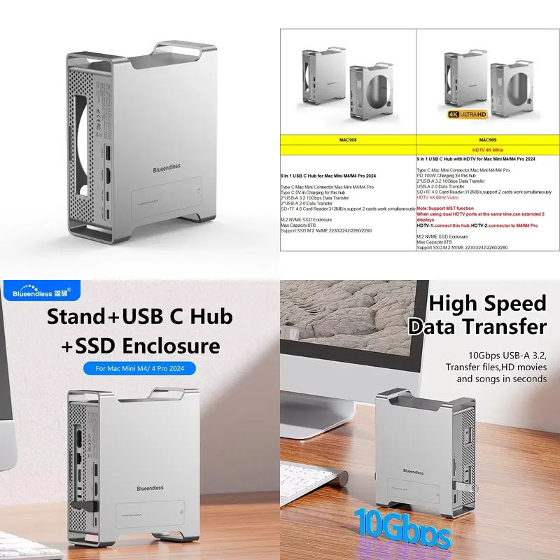AP01 for Mini M4 Stand Hub Doc - огляд і ціна Usb Hub