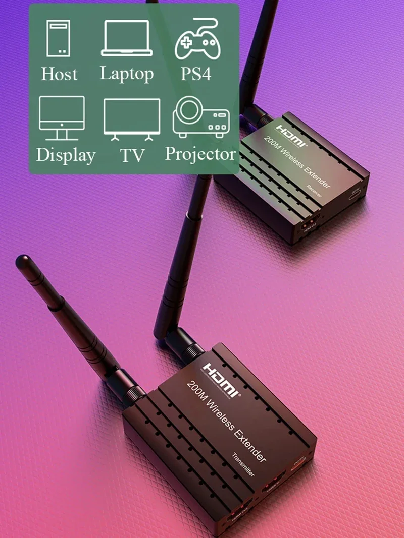 200M Wireless HDMI Extender Vi - огляд і ціна Hdmi Adapter