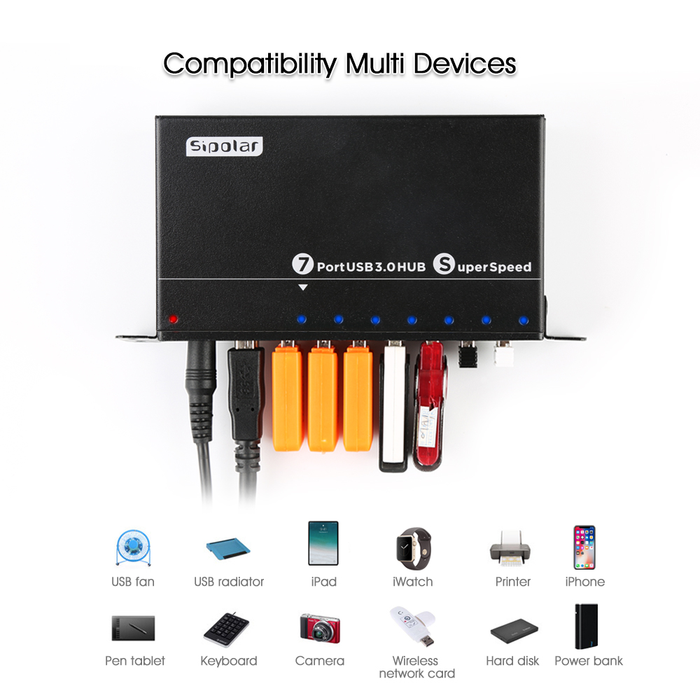 A-173 Industrial 7 Port USB 3. - огляд і ціна Usb Hub
